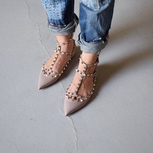 VALENTINO Rockstud Caged Ballerina Flat